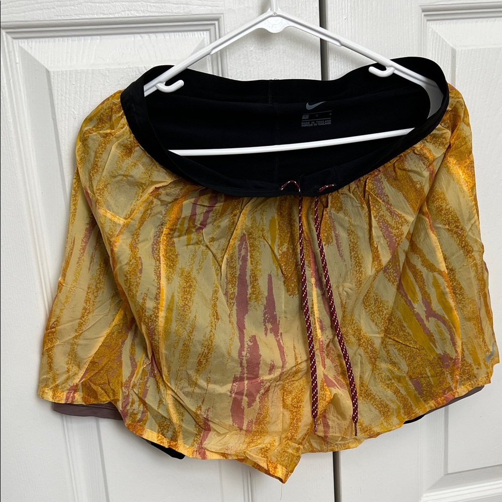 Nike Black and Yellow running shorts